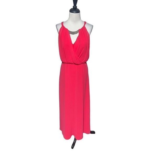 Vince Camuto Sleeveless Chiffon Melon Egyptian Formal Long Dress Size 4 - Picture 1 of 6